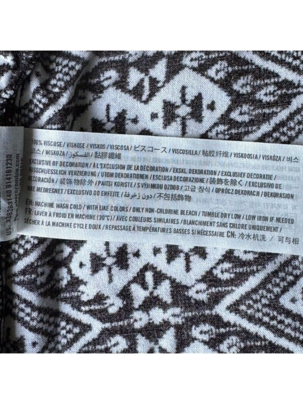 Hollister Redondo Kimono Blazer Sz M Black White Southwestern Print 3/4 Sleeve - Picture 9 of 9